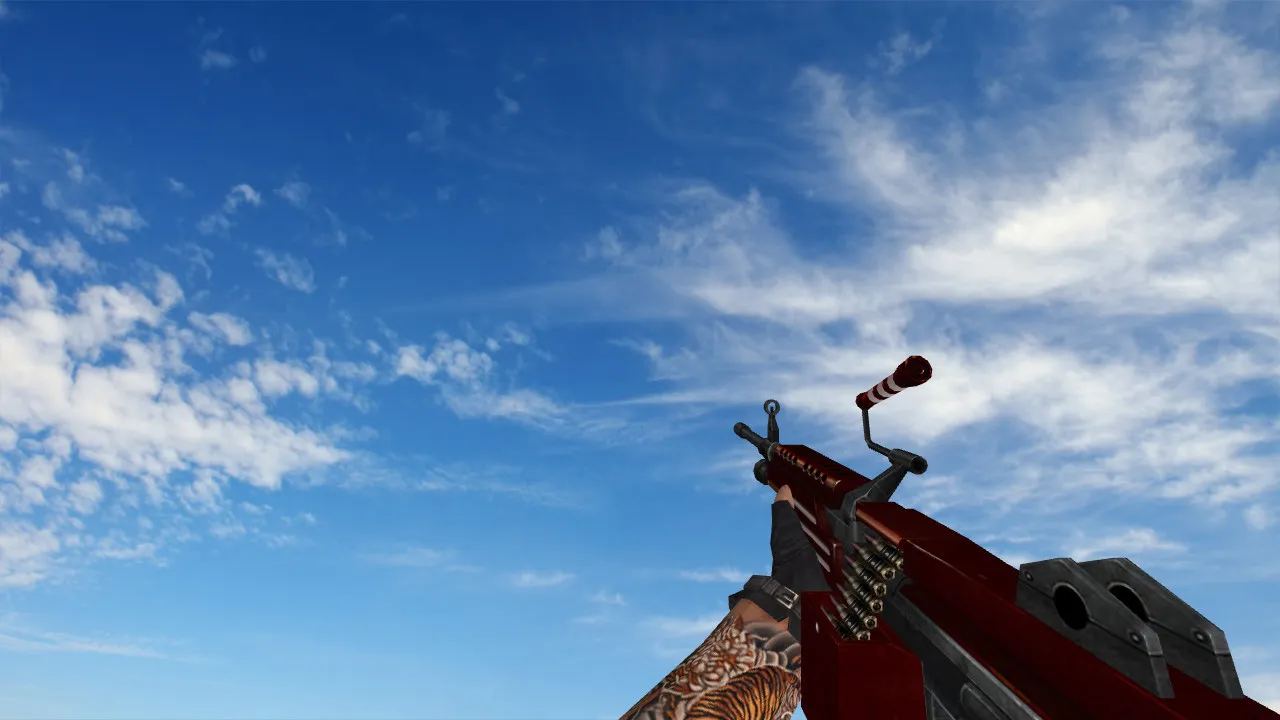Скачать Пак моделей оружия «Red Weapons With Tattoo» для CS 1.6: v_, p_, w_ модели, звуки и анимация осмотра - Скриншот