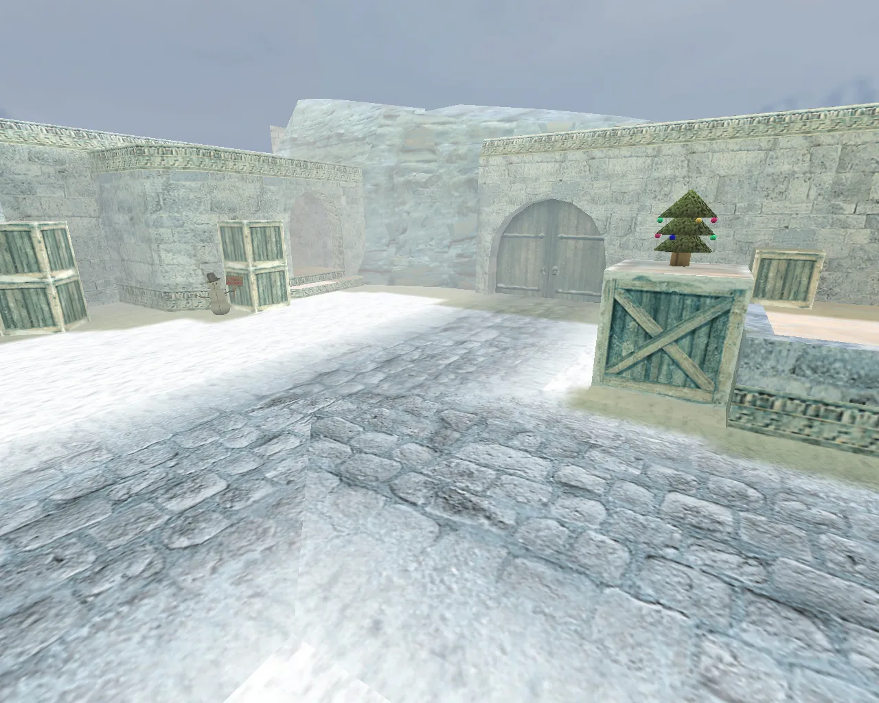 Скачать de_dust2_newyear — карта DE для CS 1.6: баланс сторон, точки, .nav и оптимизация - Скриншот