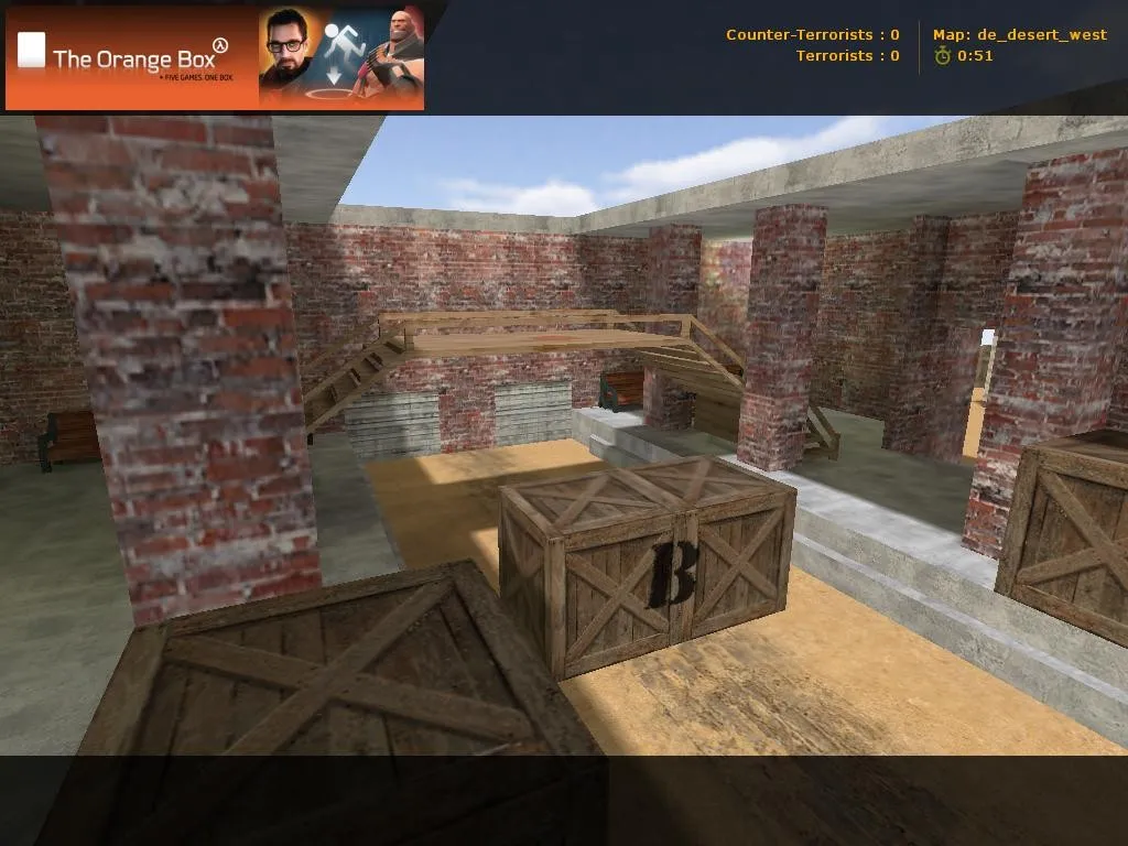 Скачать Карта de_desert_west для CS 1.6: точки, тактика, .nav и оптимизация wpoly/epoly - Скриншот