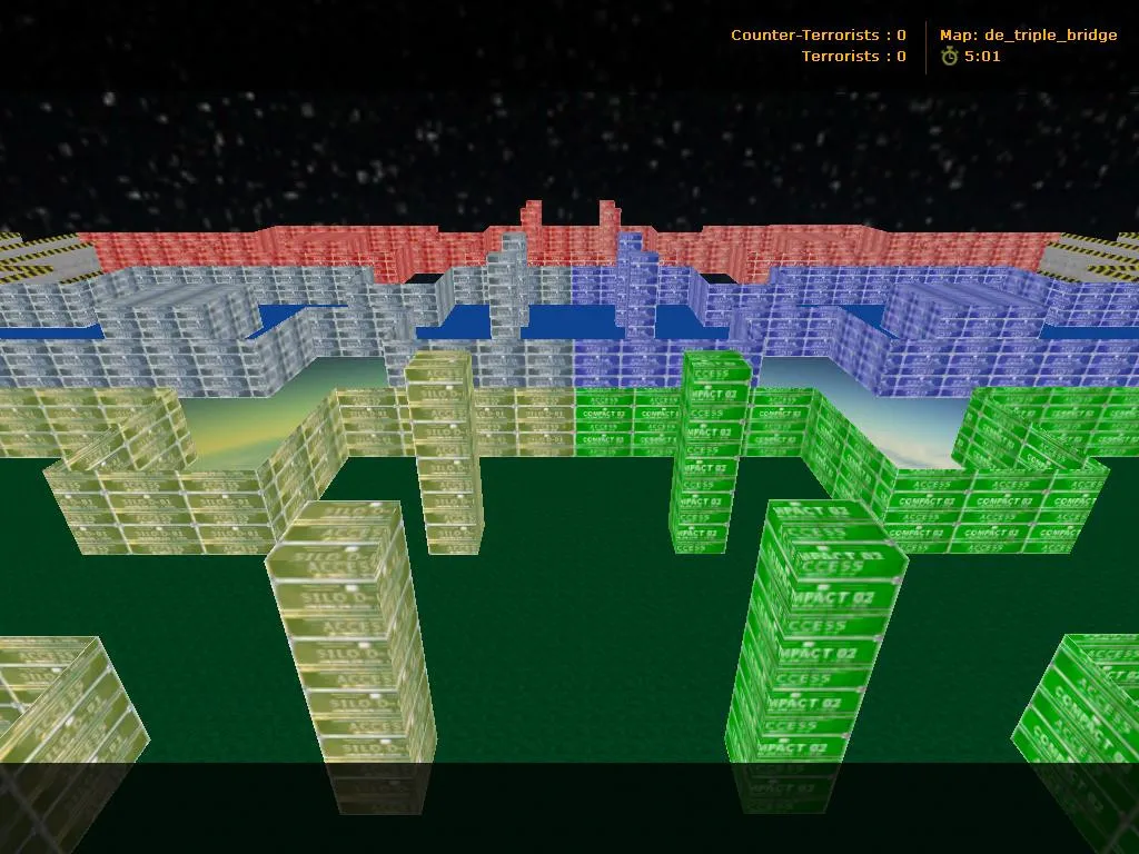 Скачать Карта de_triple_bridge для CS 1.6: Тактический анализ и особенности - Скриншот