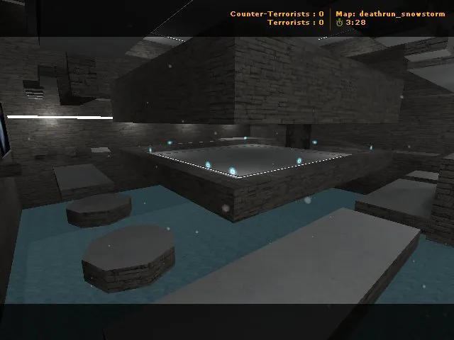 Скачать deathrun_snowstorm для CS 1.6: карта, точки для трюков, .nav для ботов и оптимизация - Скриншот