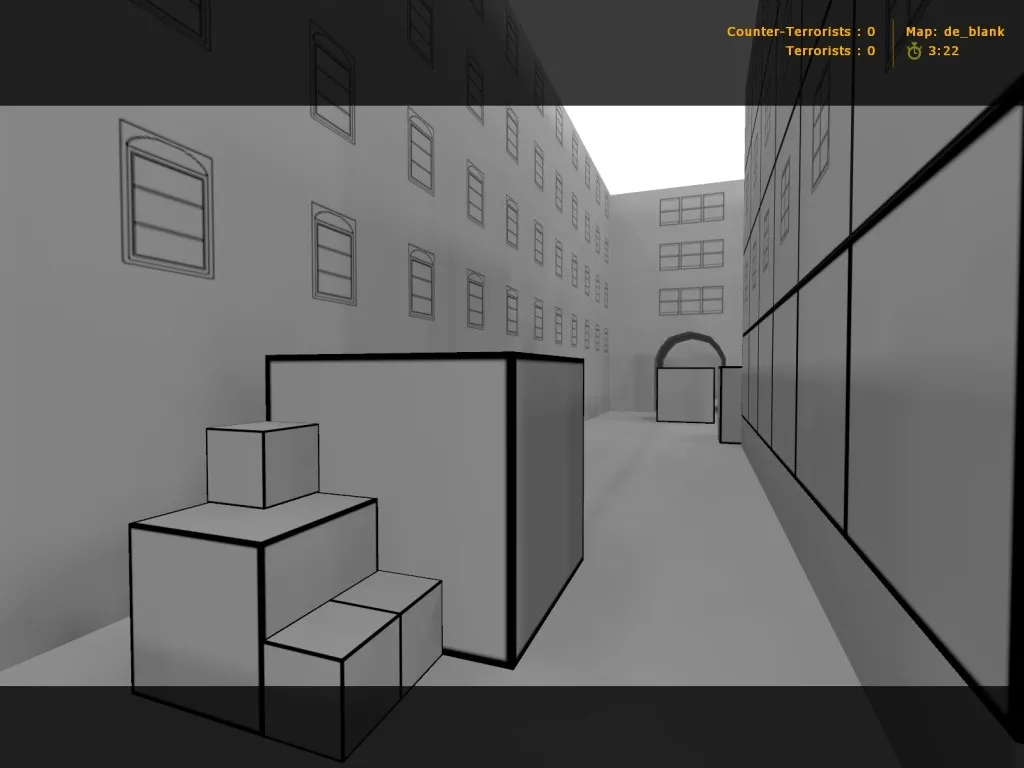 Карта de_blank для CS 1.6: точки, баланс сторон, оптимизация и .nav для ботов — скриншот 5
