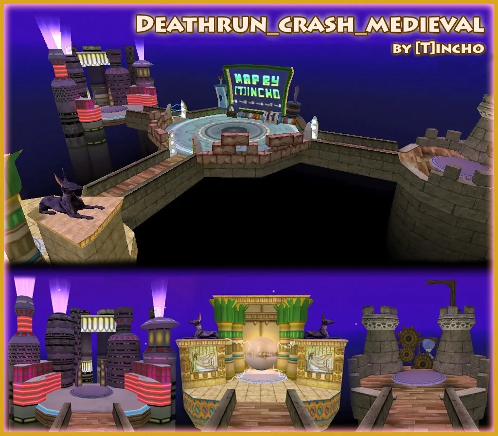 deathrun_crash_medieval для CS 1.6: тактика, точки, .nav, оптимизация и настройка ботов — скриншот 9
