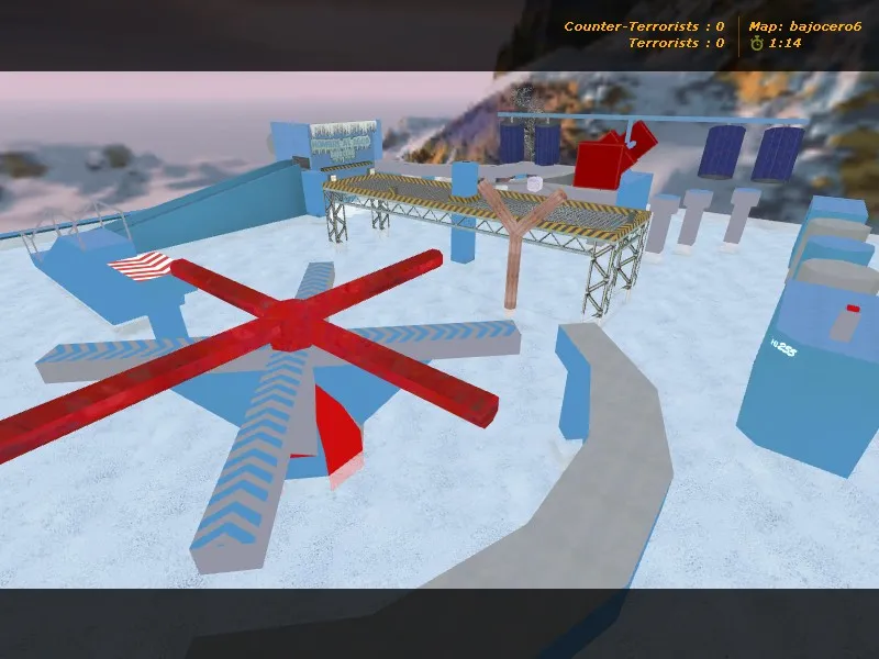 deathrun_bajocero для CS 1.6: точки, раунды и боты, .nav, оптимизация и настройка карты — скриншот 2