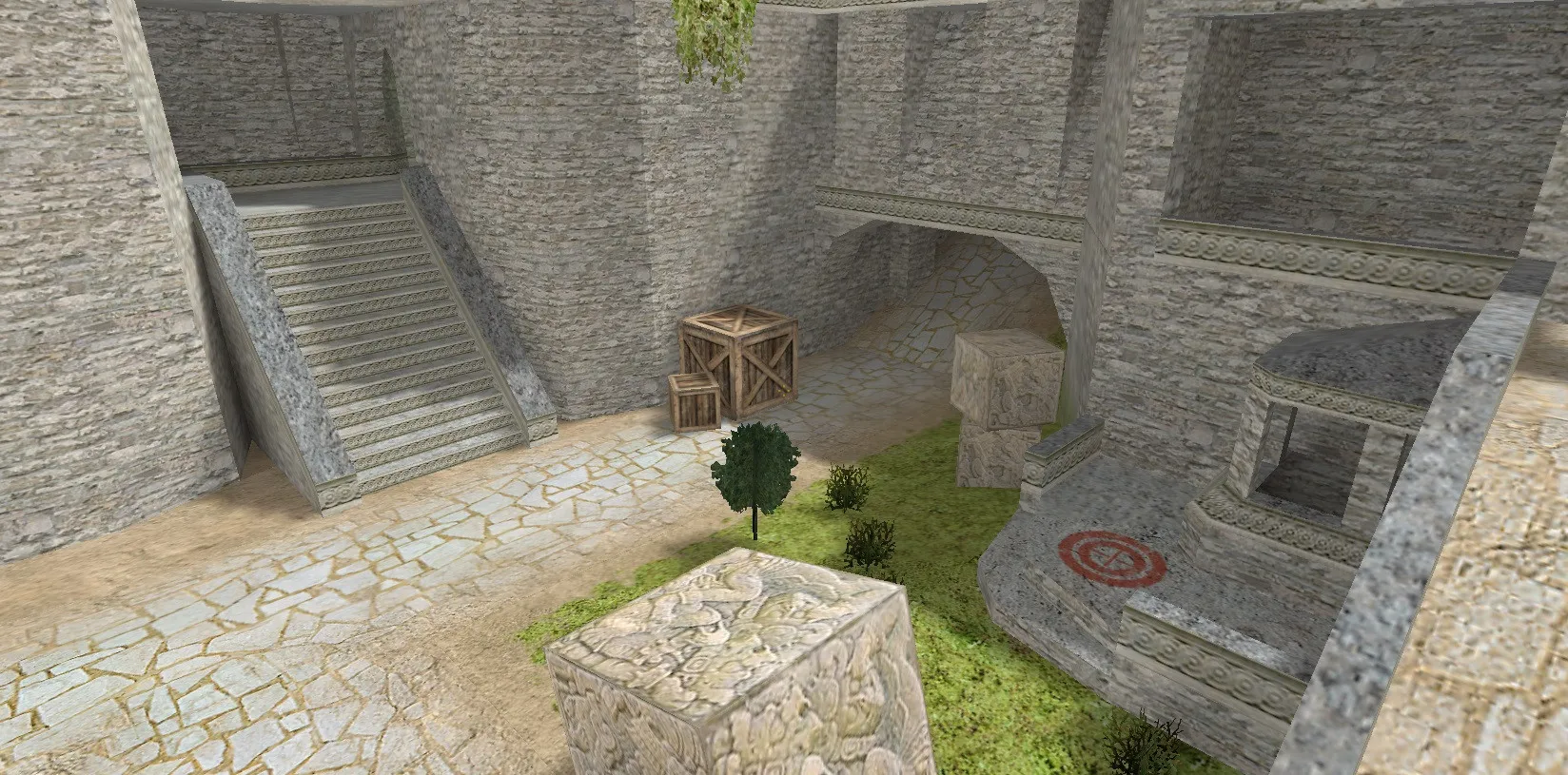 de_aztec23_beta2 — DE карта для CS 1.6: точки, .nav, баланс сторон, оптимизация wpoly/epoly — скриншот 6