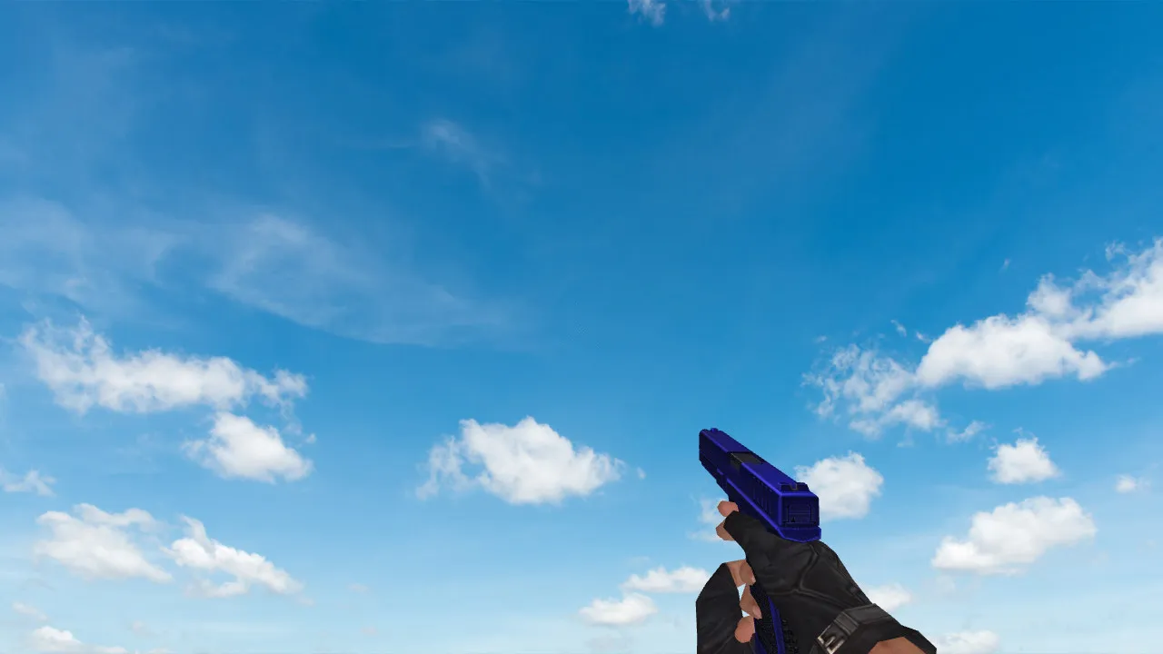 Скачать Пак моделей оружия «Blue Weapons With Tattoo» для CS 1.6: v_, p_, w_ модели, звуки, анимация осмотра и качество текстур - Скриншот