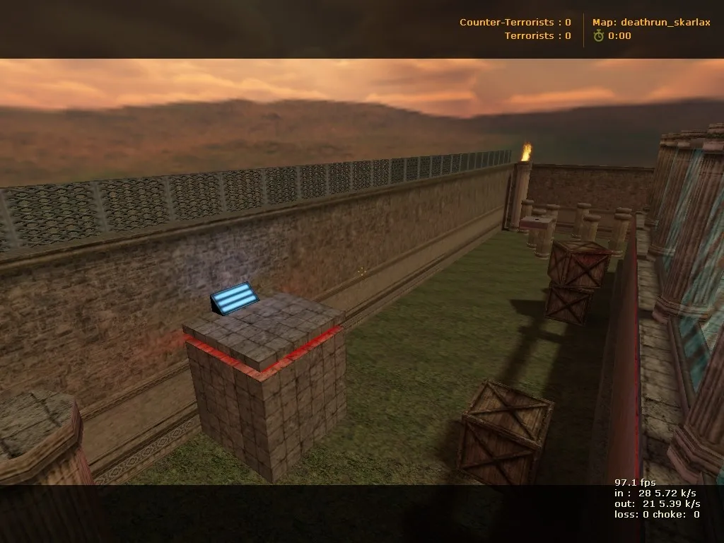 Скачать deathrun_skarlax для CS 1.6: тактика за терр/контр, точки, настройка ботов, .nav и оптимизация - Скриншот