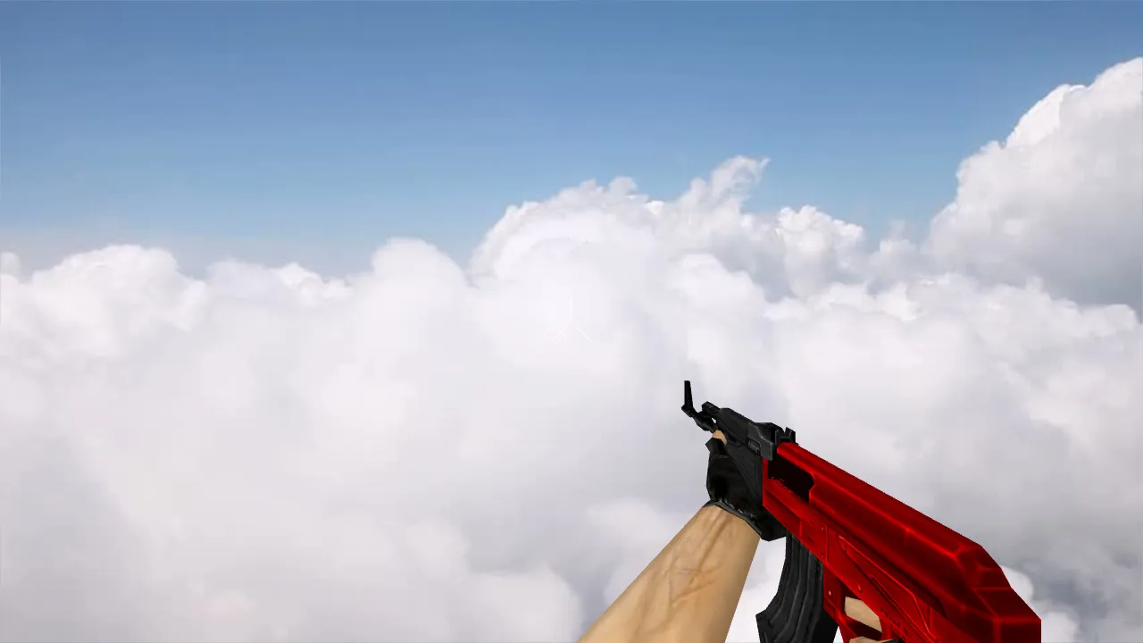 Скачать Модель v_ p_ w_ «Default AK-47 Ultimate Red» для CS 1.6: звуки, анимация осмотра, текстуры и настройка - Скриншот