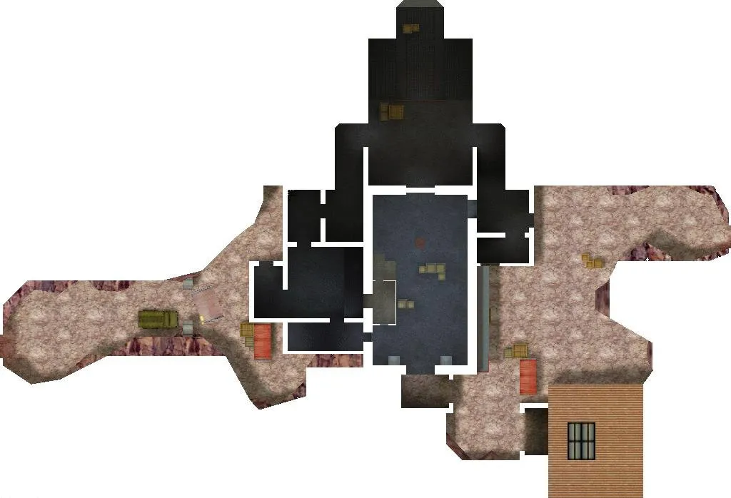 Карта de_nuke_dew для CS 1.6 - Тактика и Обзор — скриншот 6