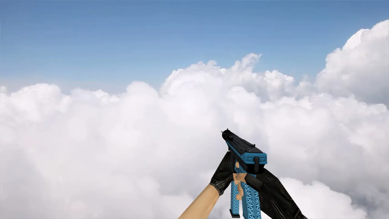 Скачать TEC-9 Tread Blue для CS 1.6: Модель оружия с уникальным дизайном - Скриншот