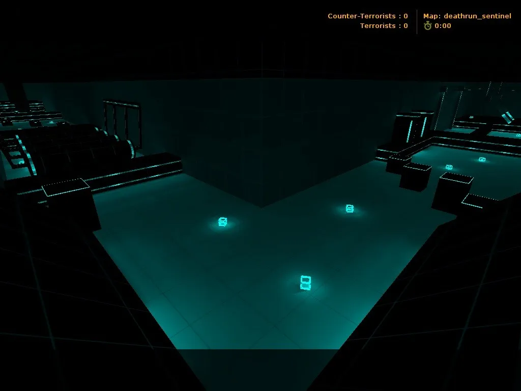 Скачать deathrun_sentinel для CS 1.6: тактика за CT/T, точки, .nav для ботов, оптимизация wpoly/epoly - Скриншот