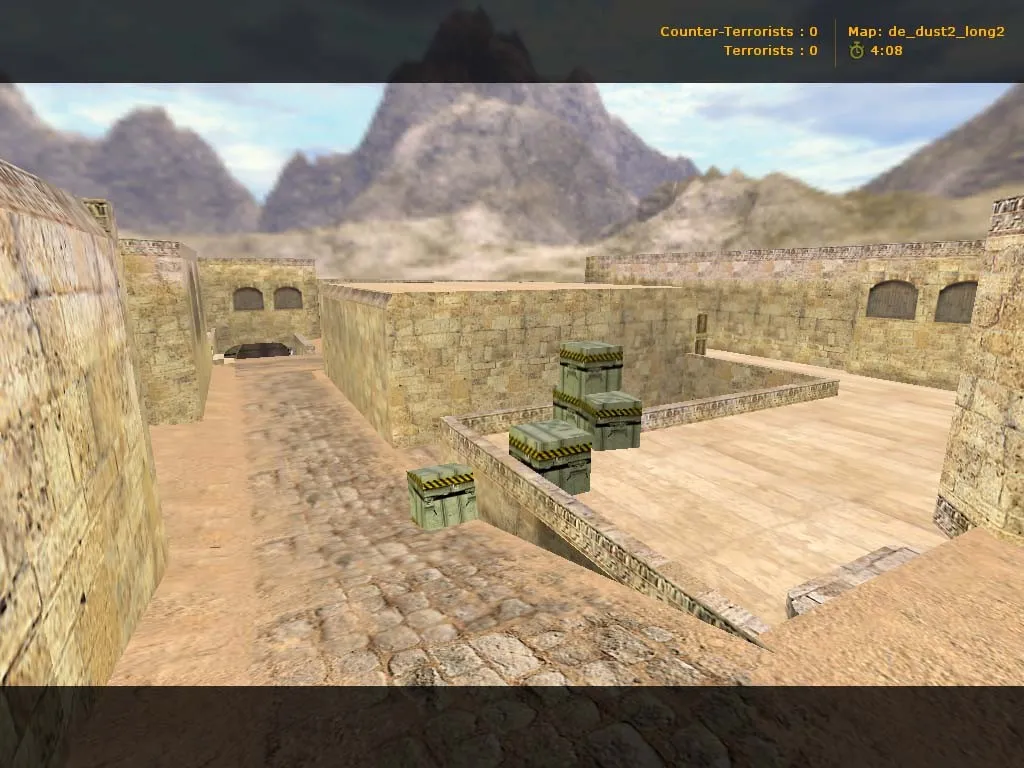 Скачать Карта de_dust2_long_v2 для CS 1.6: точки на лонге, баланс сторон, навигация для ботов - Скриншот