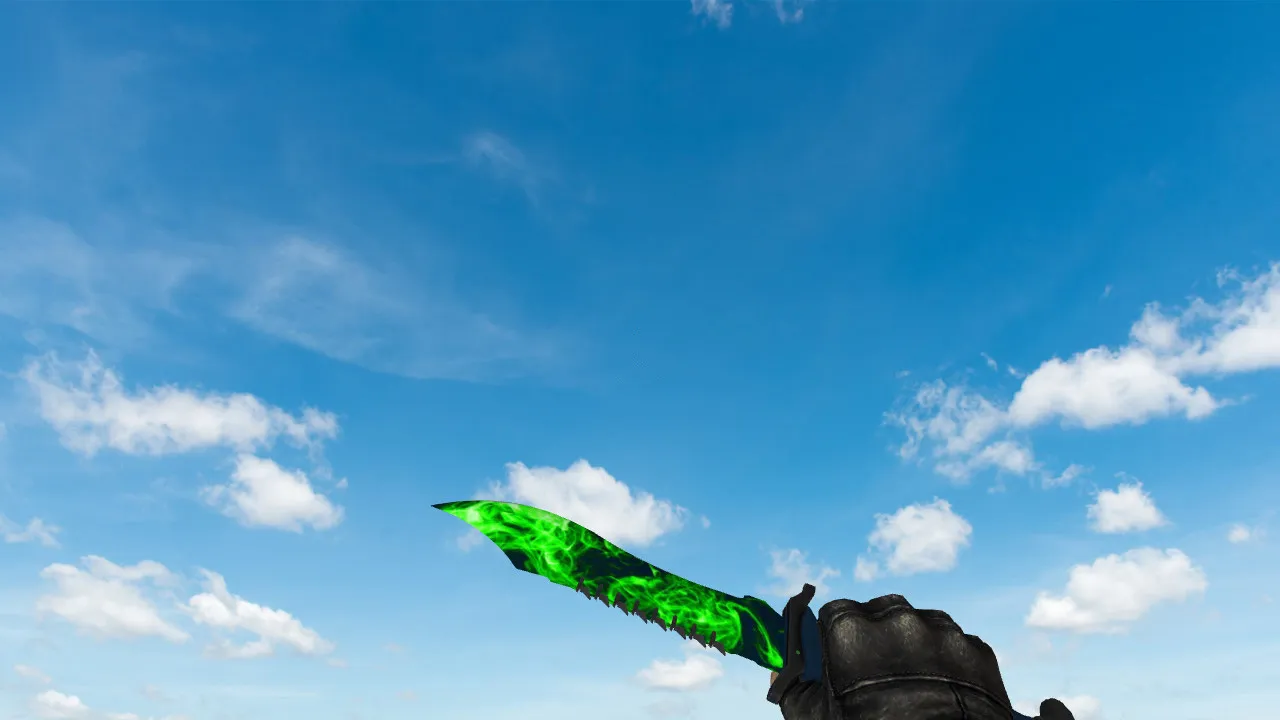 Скачать Модель ножа Bowie Knife Poisonous Gas для CS 1.6: v_, p_, w_ модели, звуки, анимация осмотра и текстуры - Скриншот