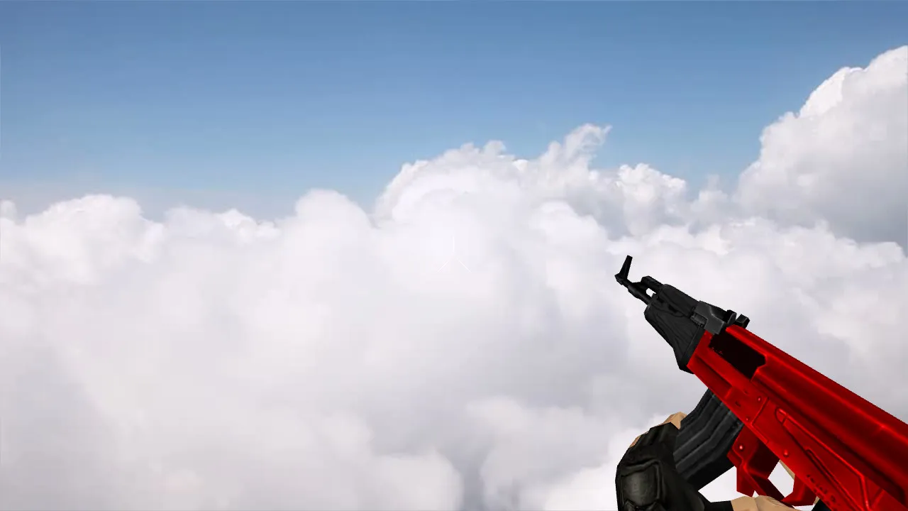 Скачать Модель v_ p_ w_ «Default AK-47 Ultimate Red» для CS 1.6: звуки, анимация осмотра, текстуры и настройка - Скриншот