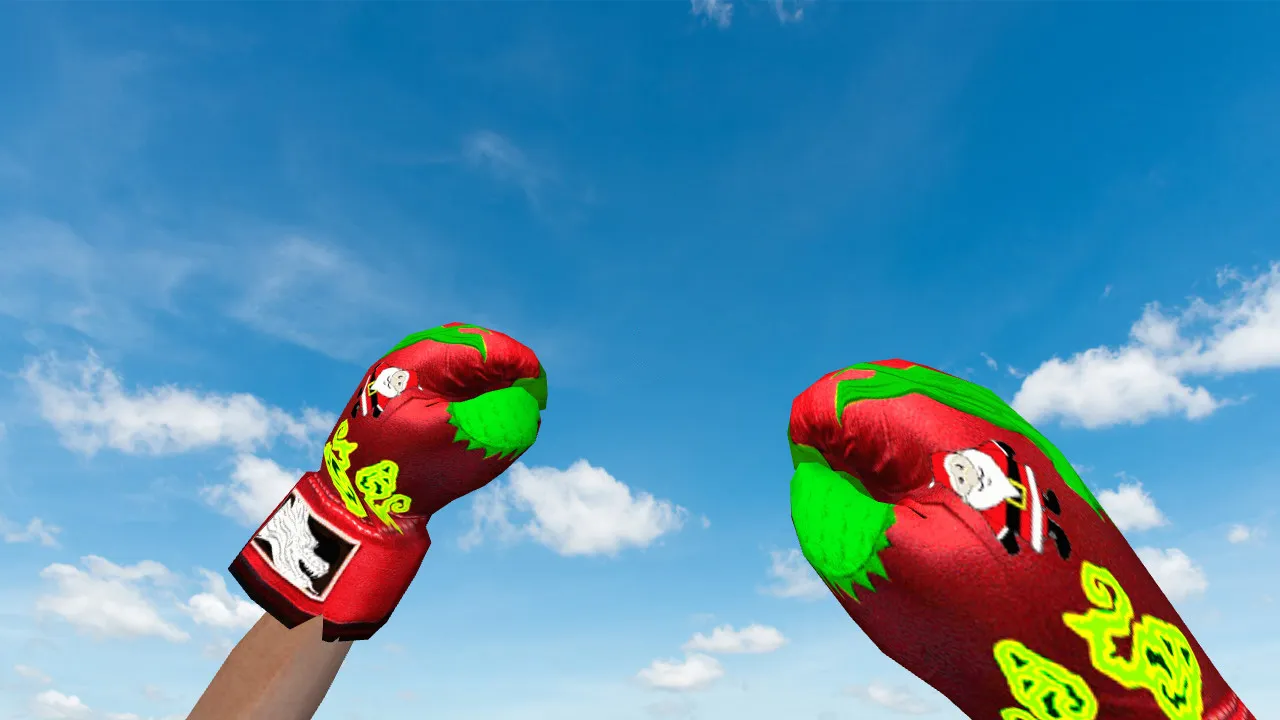 Скачать Модель «Boxing Gloves» v_ для CS 1.6: нож с анимацией осмотра, звуками и текстурами - Скриншот