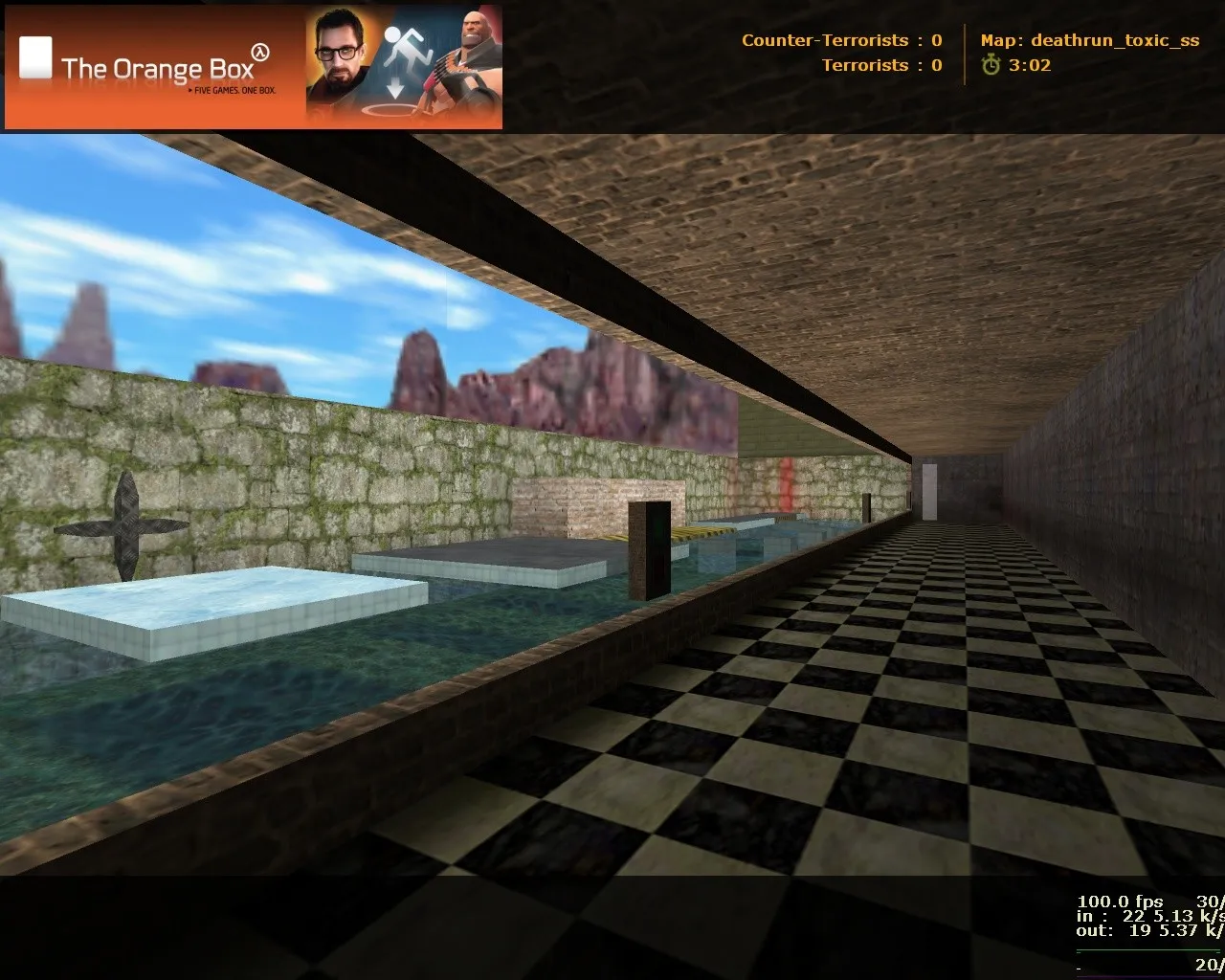 Скачать deathrun_toxic_ss для CS 1.6: тактика за TR/CT, боты через .nav, оптимизация карты и настройки игры - Скриншот