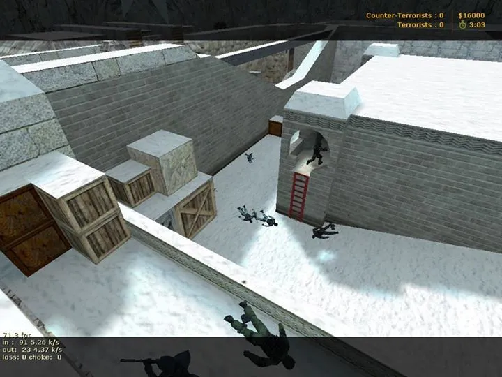 Скачать Карта de_snow для CS 1.6: Зимняя битва на снегу - Скриншот