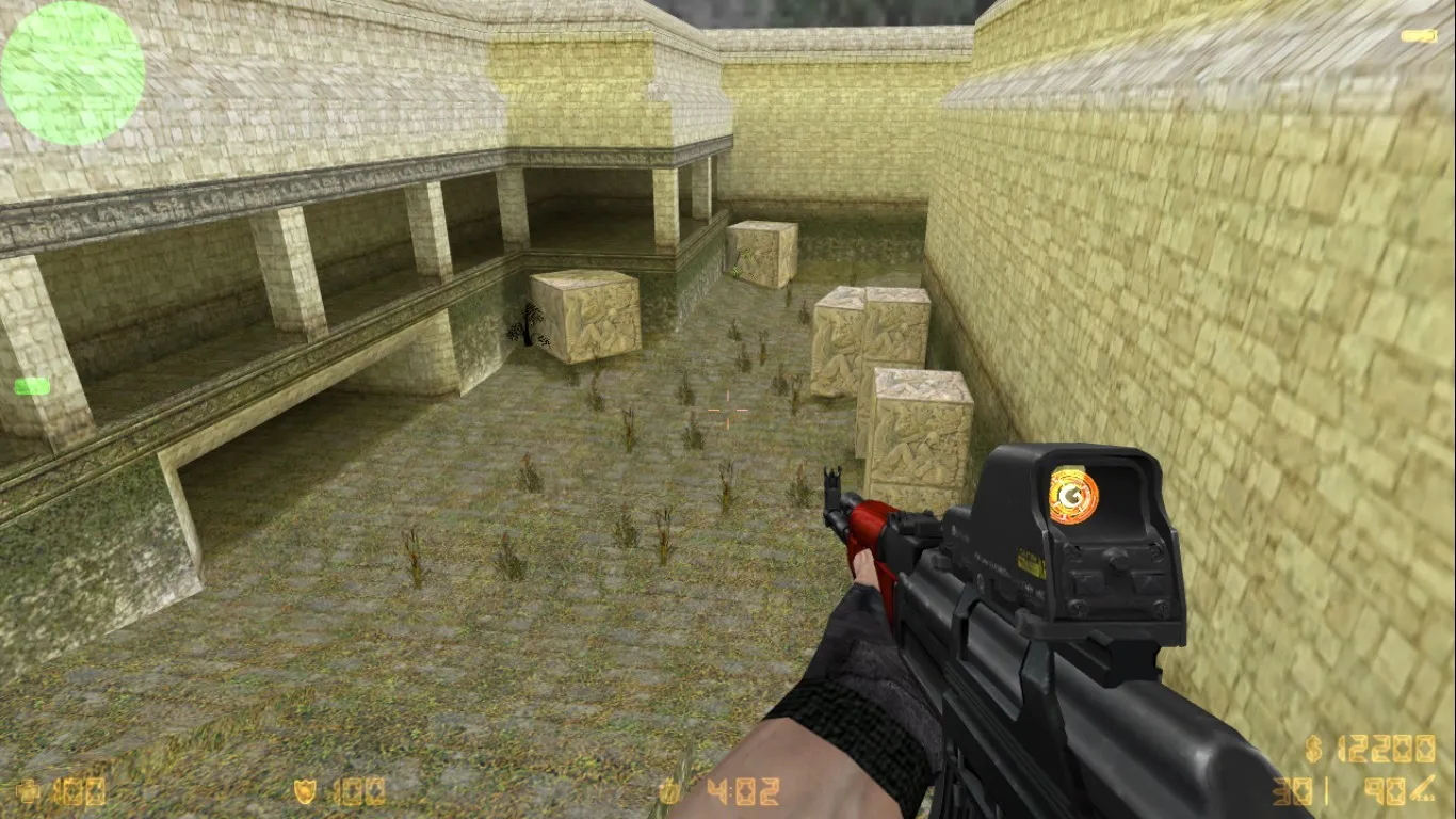 de_aztec2014 карта для CS 1.6: тактики, точки, nav для ботов, оптимизация wpoly/epoly — скриншот 9