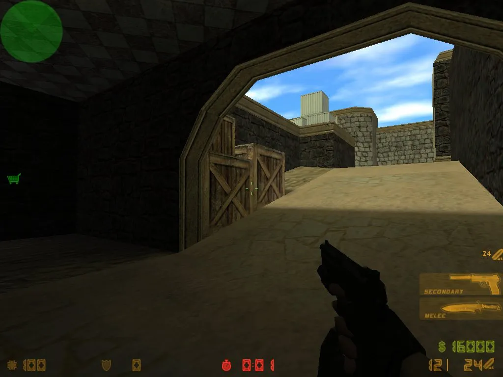Скачать de_dust2_by_play для CS 1.6: точные точки, баланс сторон, .nav и оптимизация wpoly/epoly - Скриншот