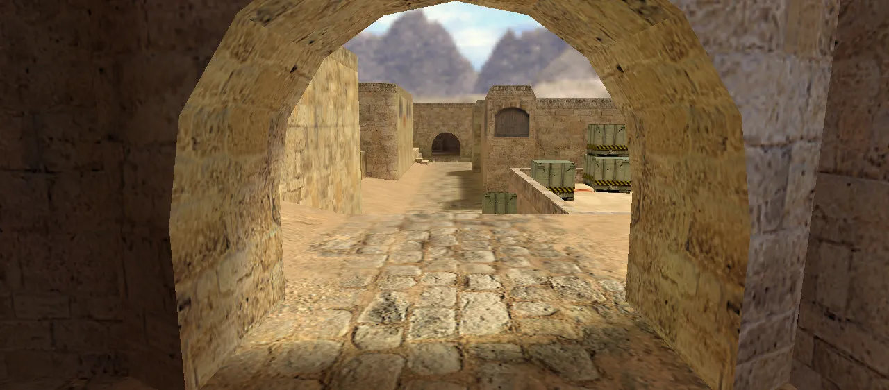 Скачать Карта de_dust2_bsa для CS 1.6: дым, точки и проходы, баланс сторон, .nav для ботов, оптимизация BSP - Скриншот
