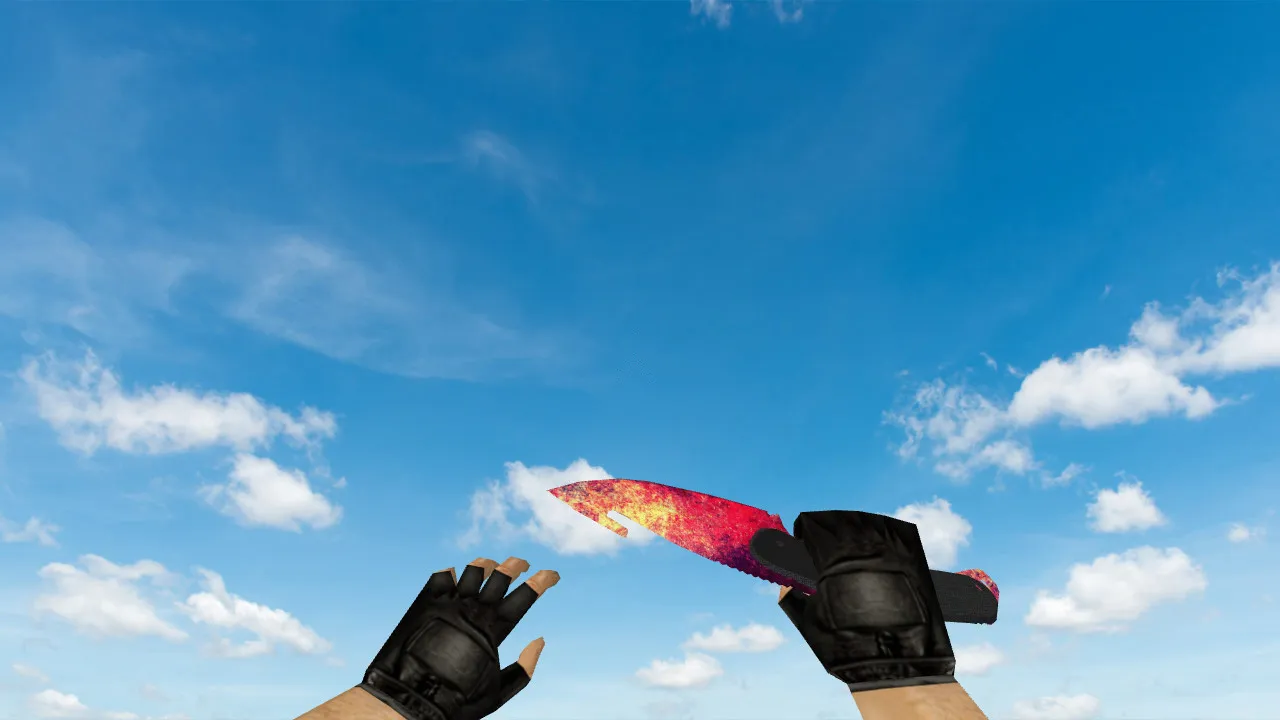 Скачать Gut Knife Neon Impulse v_ / p_ / w_ модель для CS 1.6: звук, анимация осмотра, качество текстур - Скриншот