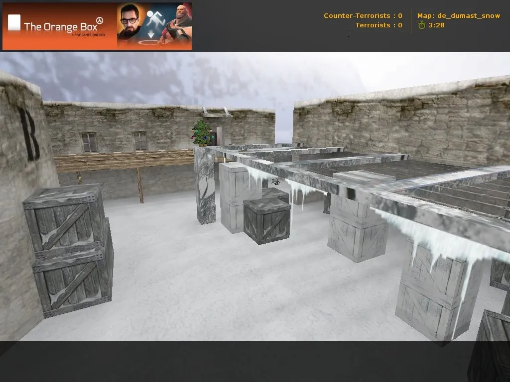 Скачать Карта de_dumast_snow для CS 1.6: баланс сторон, точки, оптимизация, .nav и настройки ботов - Скриншот