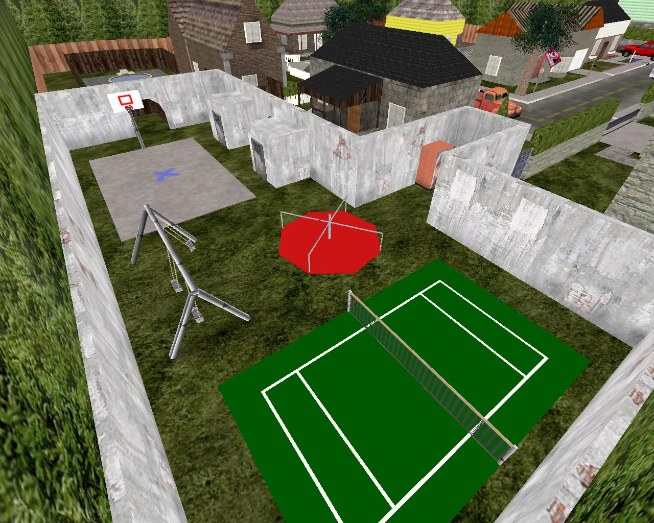 Скачать Карта de_neighborhood для CS 1.6: Тактические особенности и оптимизация - Скриншот