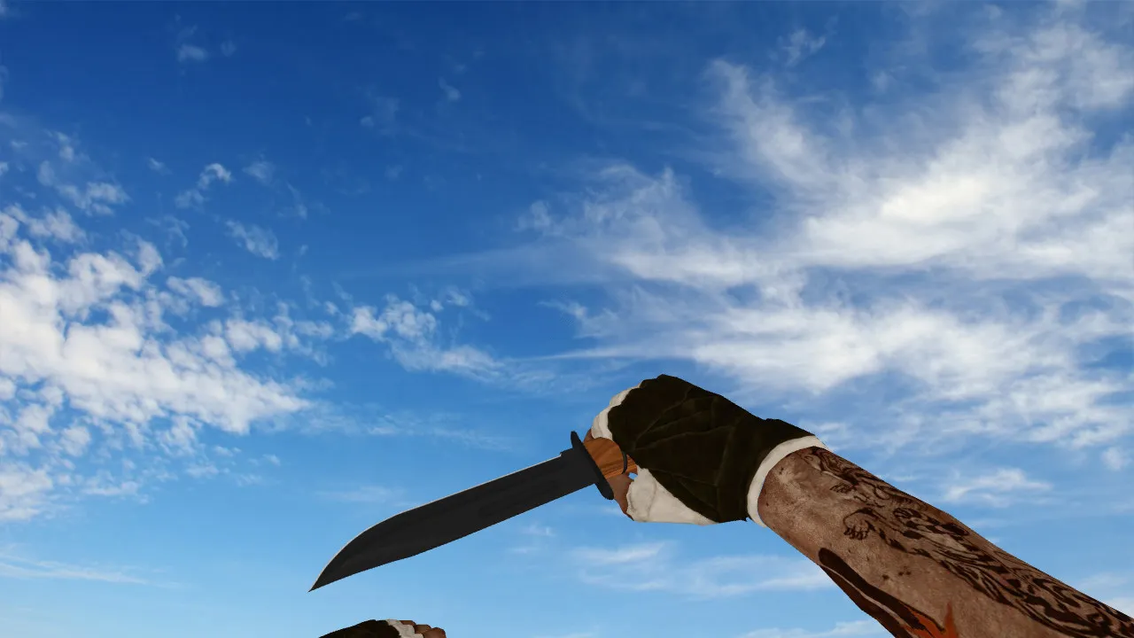 Скачать Модель ножа «ThePrince's Ka-Bar» v_ для CS 1.6: p_ и w_ модели, звуки, анимация осмотра и текстуры - Скриншот