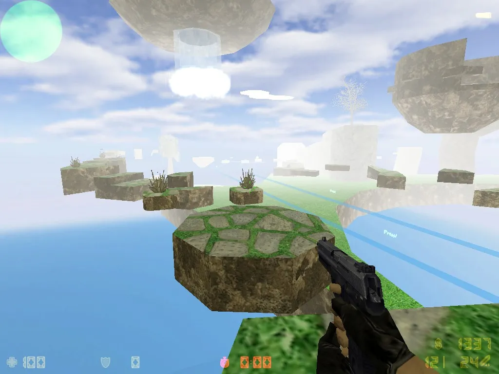 Скачать deathrun_sky_fg — карта Deathrun для CS 1.6: тактика, точки, .nav, оптимизация - Скриншот