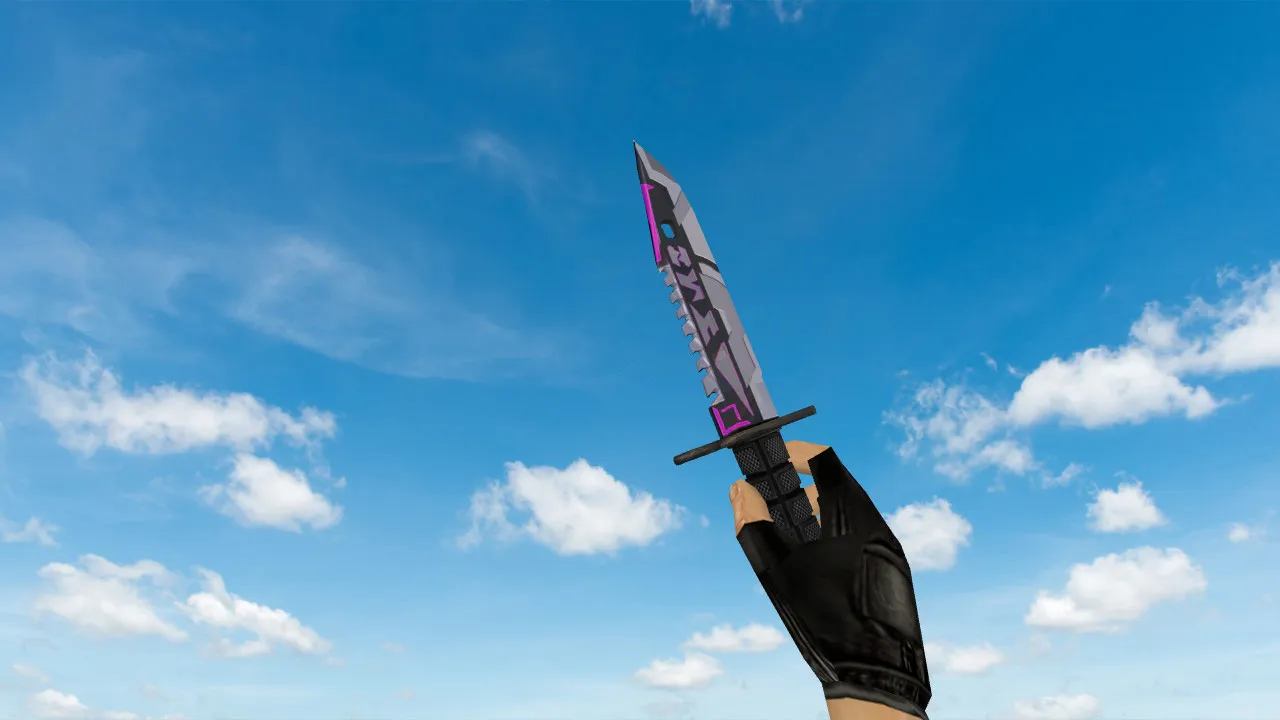 Скачать Модель ножа M9 Bayonet Ryu v_, p_, w_ для CS 1.6: звуки, анимация осмотра, текстуры и настройка - Скриншот