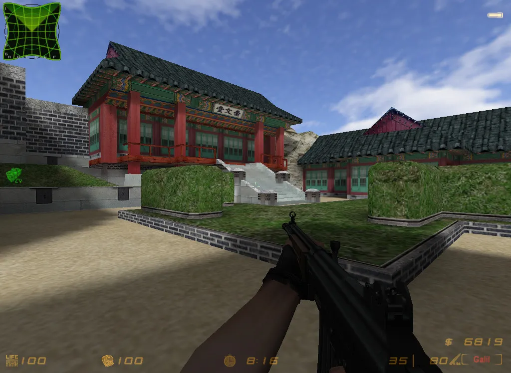 Карта de_korea для CS 1.6: Тактический геймплей и баланс сторон — скриншот 8
