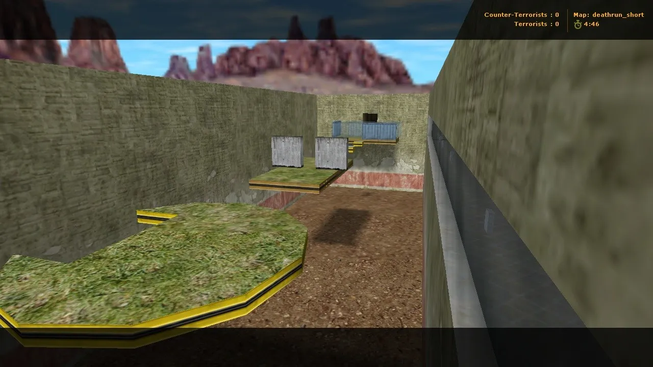 Скачать deathrun_short — карта Deathrun для CS 1.6: точки, боты по .nav, оптимизация wpoly/epoly - Скриншот