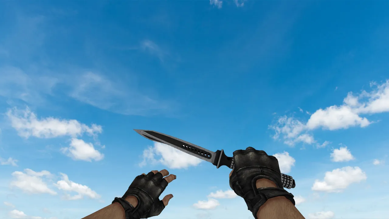 Скачать Модель ножа «Jagdkommando Tri-Dagger» для CS 1.6: v_, p_, w_, звуки, анимация осмотра и качество текстур - Скриншот