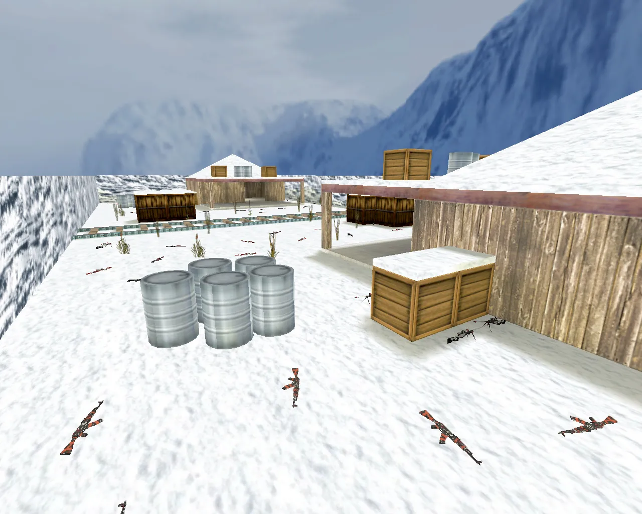 Скачать aim_snow для CS 1.6: карта для тренировки аима, точки, настройки и запуск без проблем - Скриншот