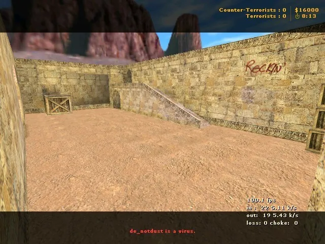Скачать Карта de_notdust для CS 1.6: оптимизация и тактика - Скриншот