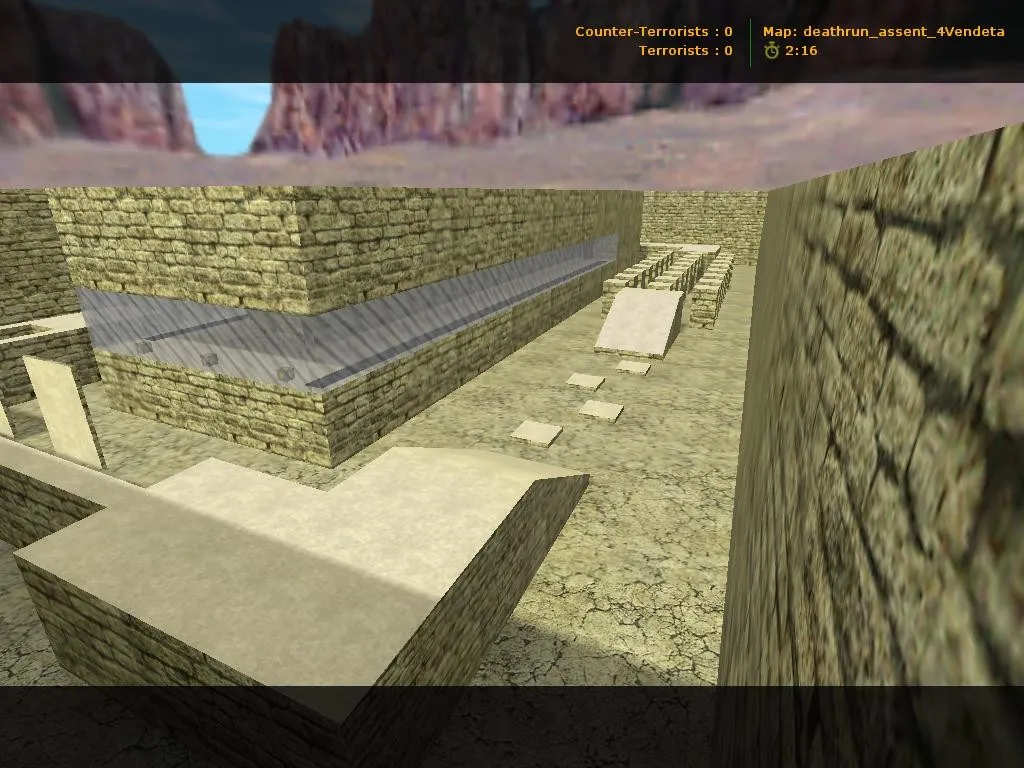Карта deathrun_assent_4vendeta для CS 1.6: баланс сторон, точки, .nav и оптимизация — скриншот 6
