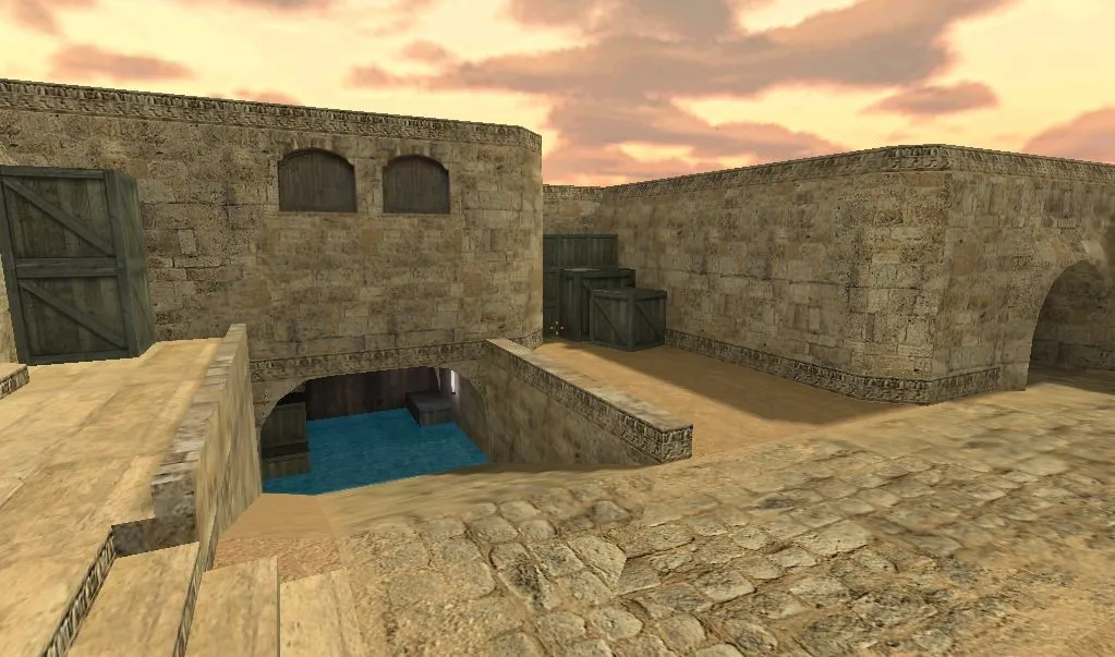 de_dust2_bliz для CS 1.6: баланс сторон, точки, .nav для ботов и оптимизация wpoly/epoly — скриншот 6