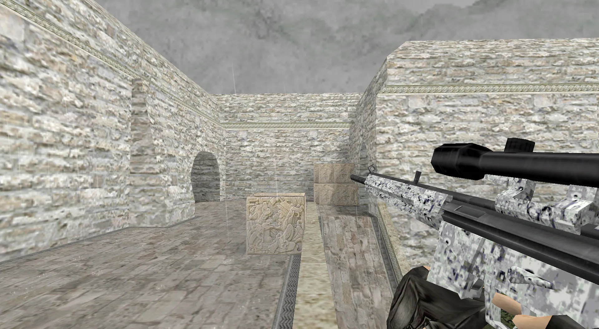 Скачать Модель Default G3SG1 Городской камуфляж для CS 1.6 - Скриншот