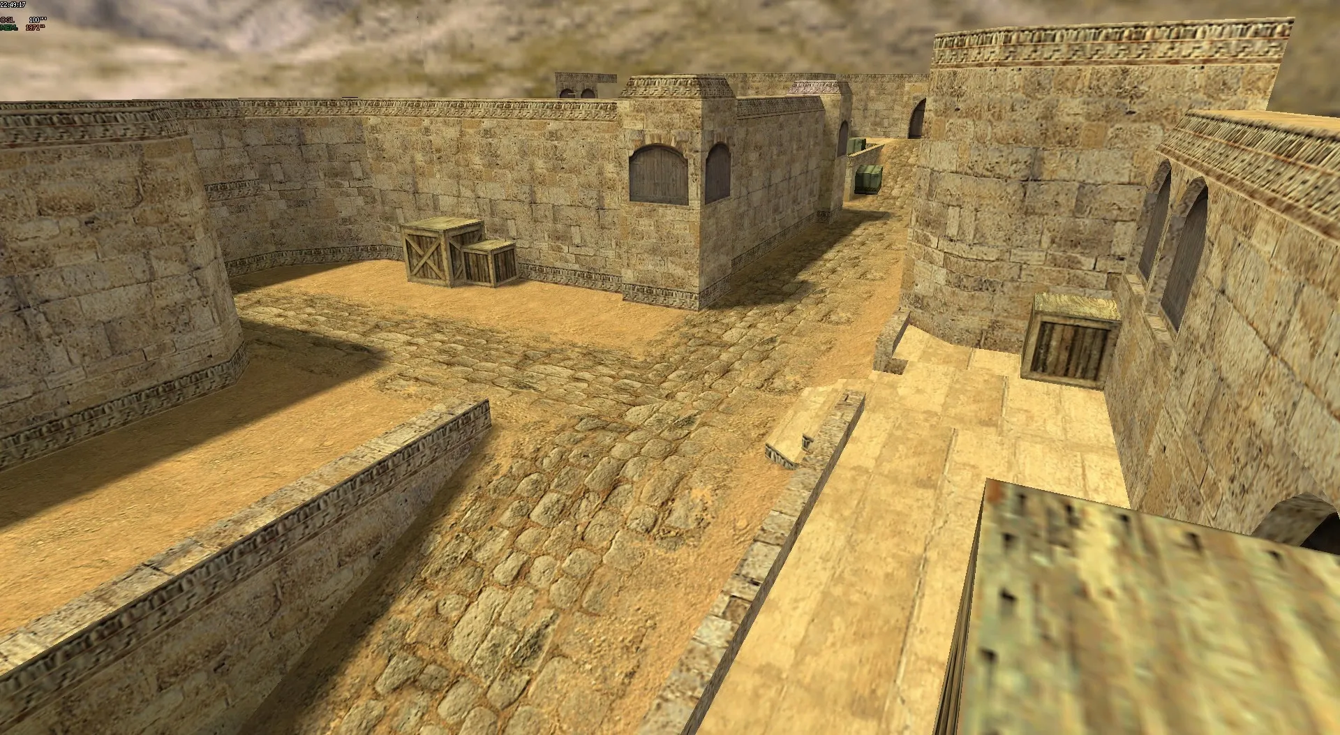 Скачать de_dust2_extended для CS 1.6: баланс сторон, точки, .nav для ботов, оптимизация wpoly/epoly - Скриншот