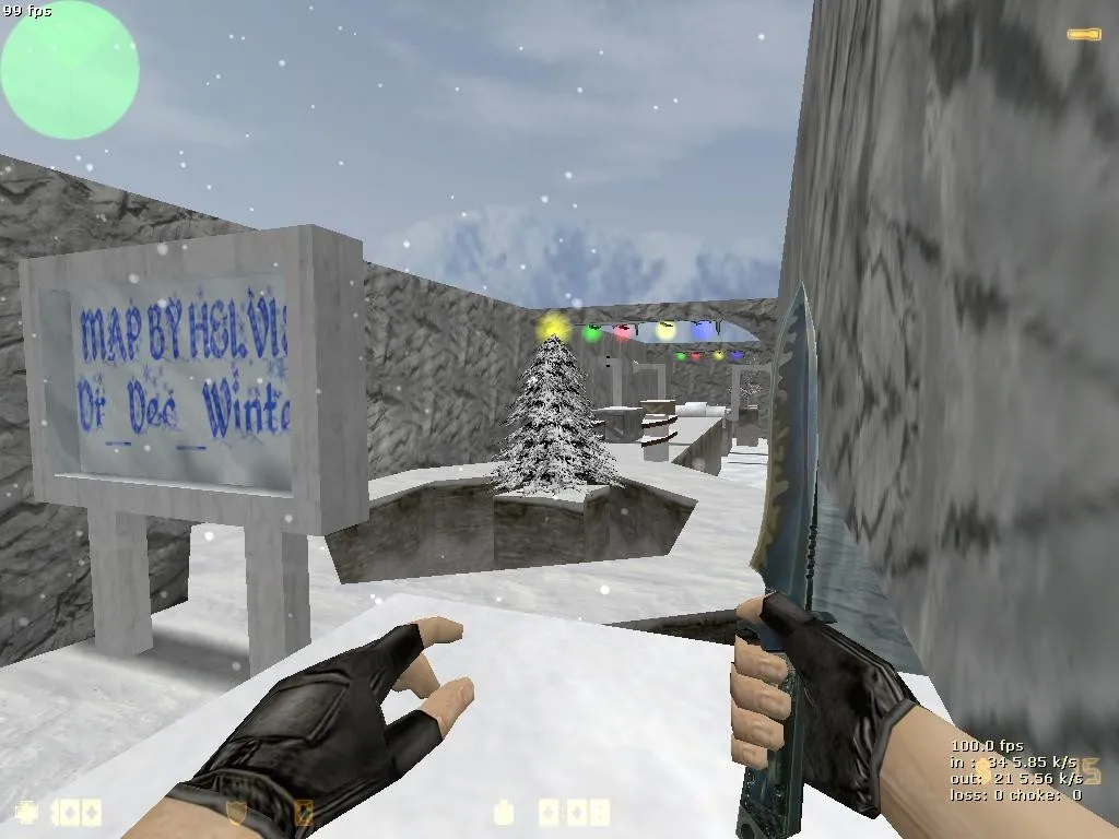 deathrun_dec_winter2 для CS 1.6: карта, точки, маршруты и .nav для ботов — скриншот 1