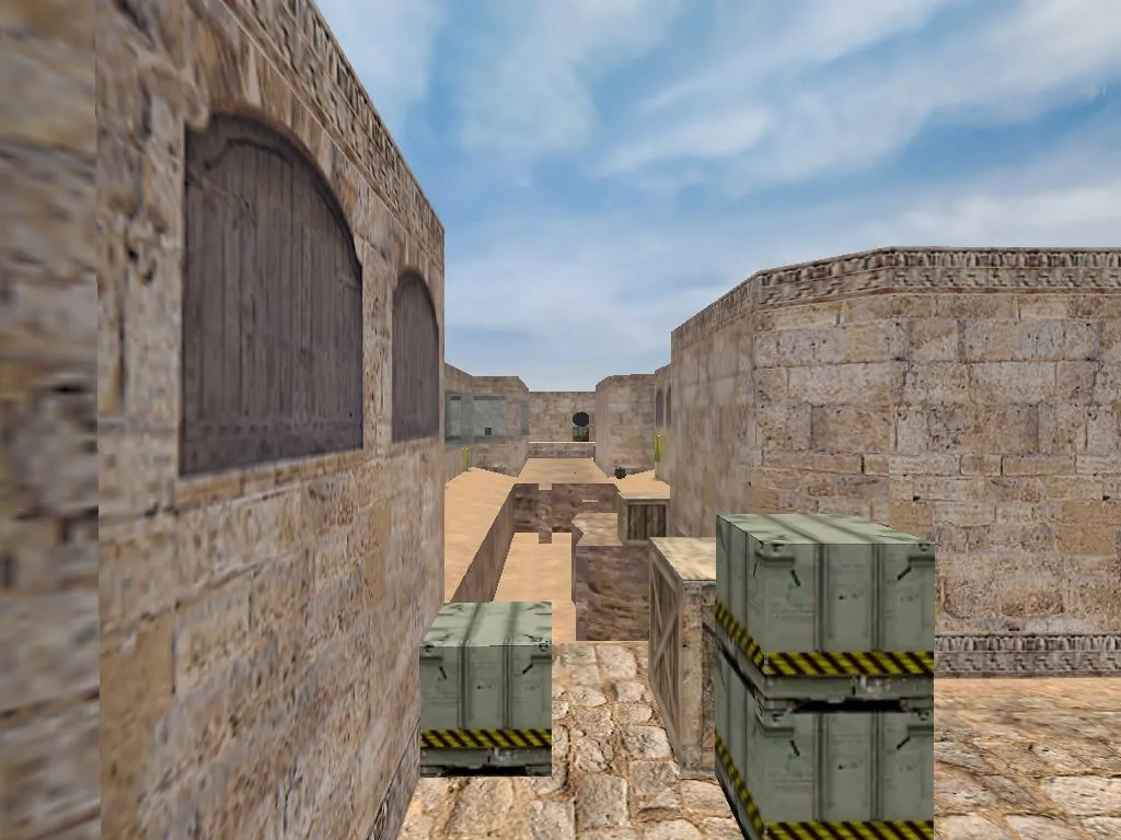 Скачать deathrun_dustroad для CS 1.6: боты, ловушки и точки — deathrun карта с навигацией для ботов - Скриншот