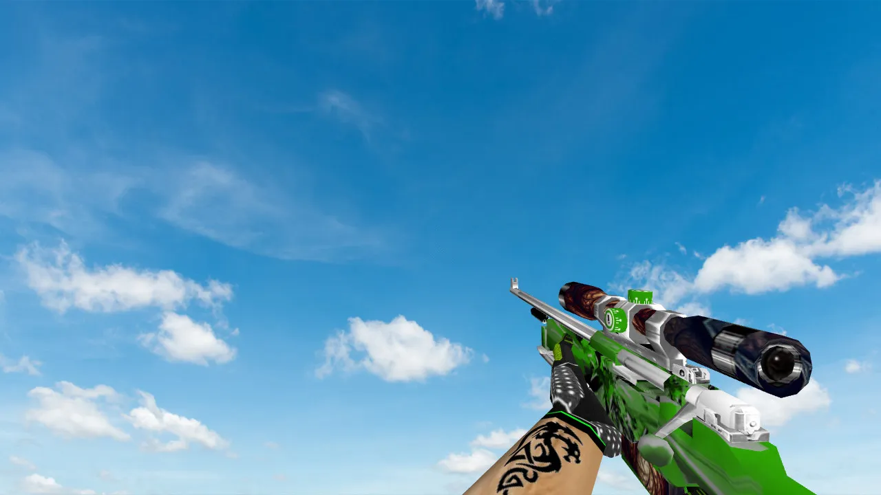 Скачать Green Bump Weapon Pack: пак моделей оружия для CS 1.6 (v_, p_, w_, звуки, анимация осмотра, текстуры) - Скриншот