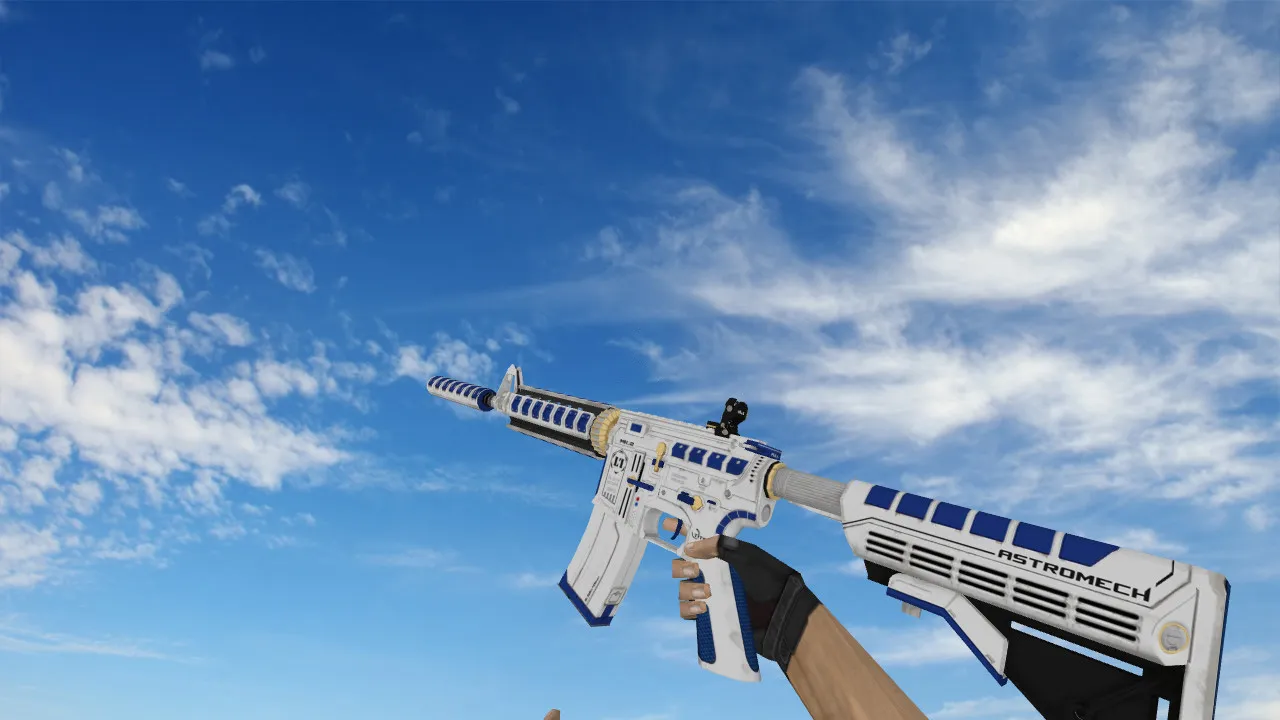 Скачать Модель M4A4 Astromech v_ модели для CS 1.6: анимация осмотра, звуки, текстуры и полный набор файлов - Скриншот