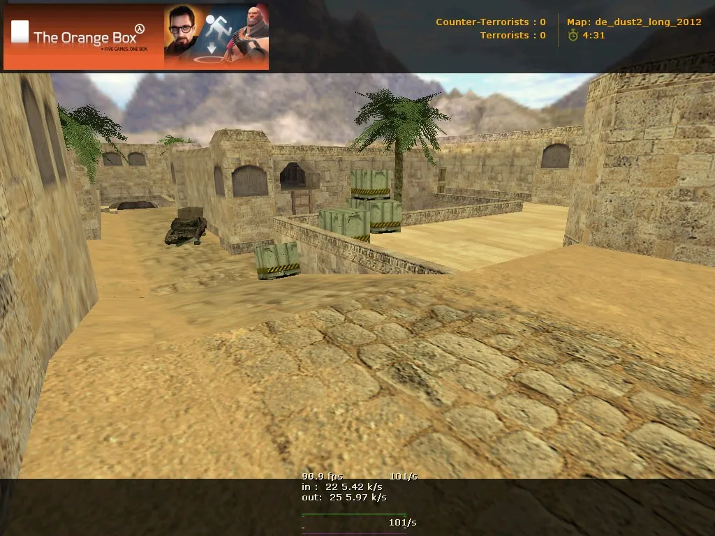 Скачать de_dust2_long_2012 карта для CS 1.6: точки, позиции, .nav для ботов, оптимизация wpoly/epoly - Скриншот