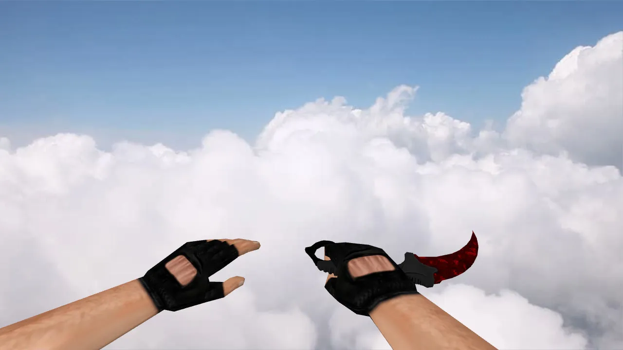 Скачать Модель ножа Karambit Storm v_ для CS 1.6: p_ и w_ модели, звук, анимация осмотра - Скриншот