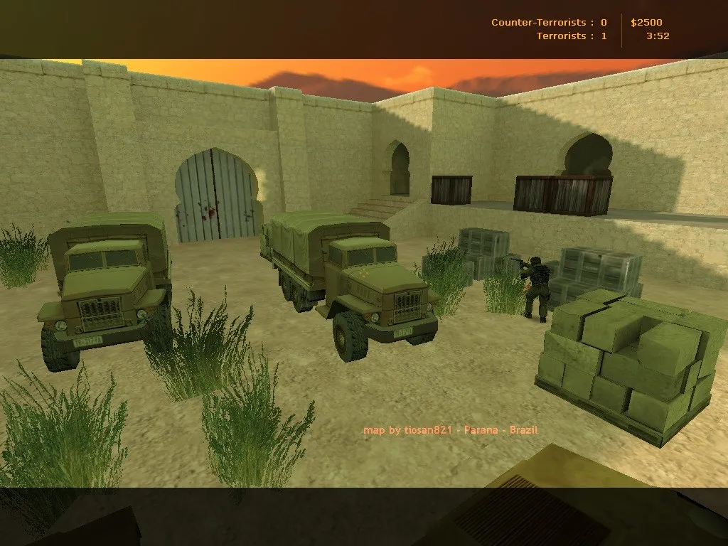 Скачать de_arres карта для CS 1.6: тактика за CT и T, точки, .nav, оптимизация wpoly/epoly - Скриншот