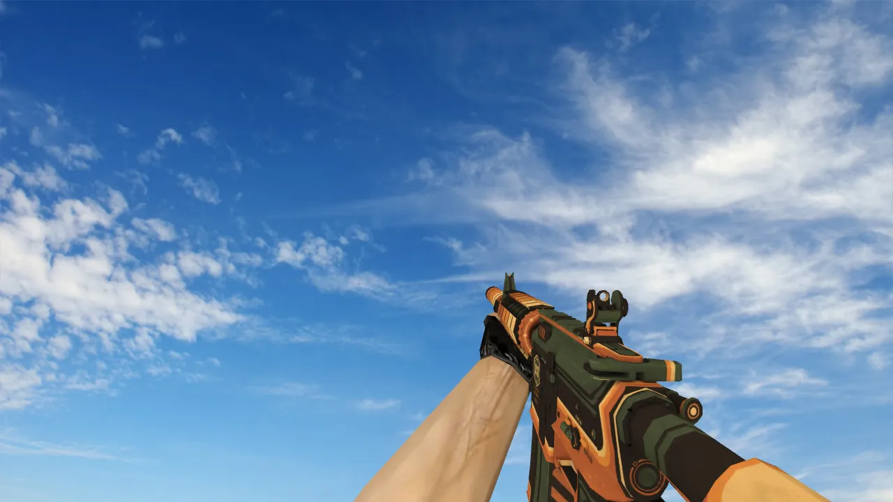 Скачать Модель M4A4 Galactic Offensive для CS 1.6: v_ и p_ модели, звуки, анимация осмотра, текстуры и настройка - Скриншот