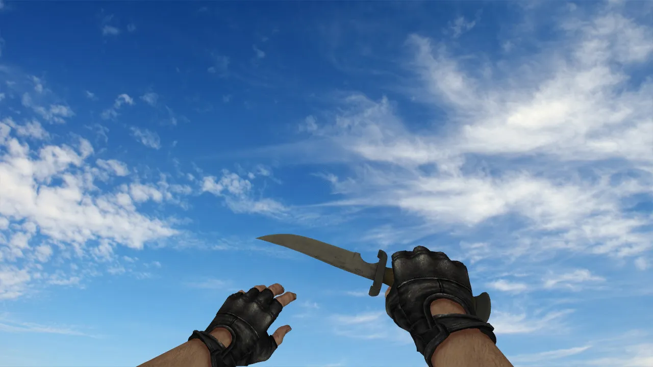 Модель ножа Default CSGO Terrorist Knife для CS 1.6: v_ и p_ модели, звуки, анимация осмотра и текстуры — скриншот 3