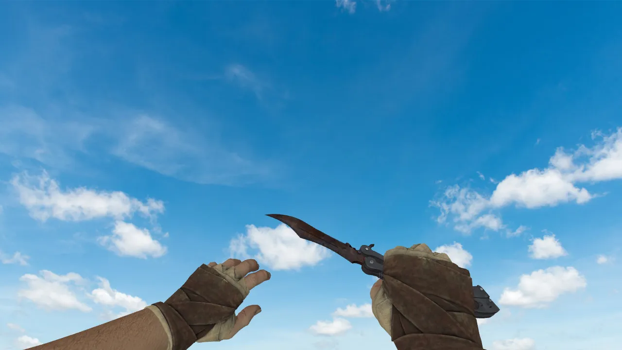 Скачать Модель «Butterfly Knife Rustcoat» v_ для CS 1.6: p_ и w_ модели, звук, анимация осмотра и текстуры - Скриншот