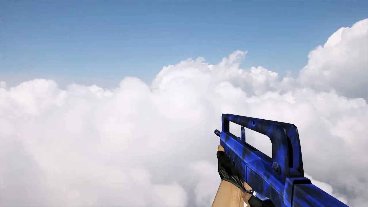 Скачать Модель Default Famas Blue Tiger для CS 1.6: Загрузка и установка - Скриншот